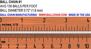 Chain Trade Size Chart