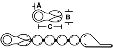 This is the end ring diagram. Showing how the eng ring connects to the bead chain.