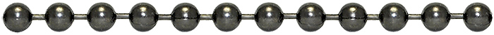 An image of the gun metal ball chain and bead chain finish.