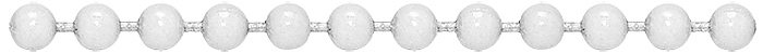 An image of the white coated ball chain and bead chain finish.