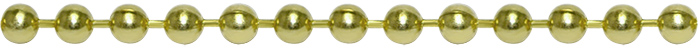 An image of our yellow brass ball chain and bead chain finish.